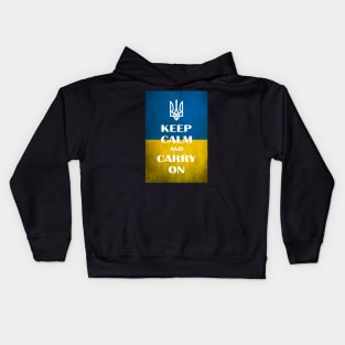 Keep calm and carry on Ukraine Kids Hoodie